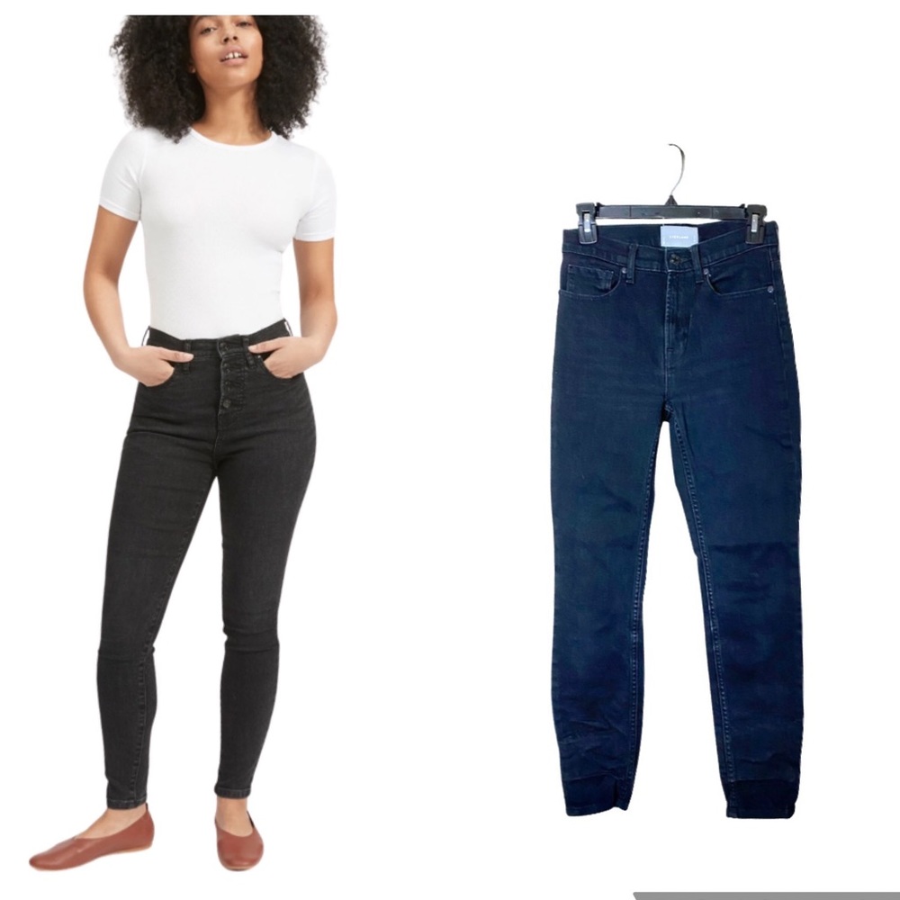 Everlane Black Skinny High Rise Cotton Blend Classic Jeans Size 26”